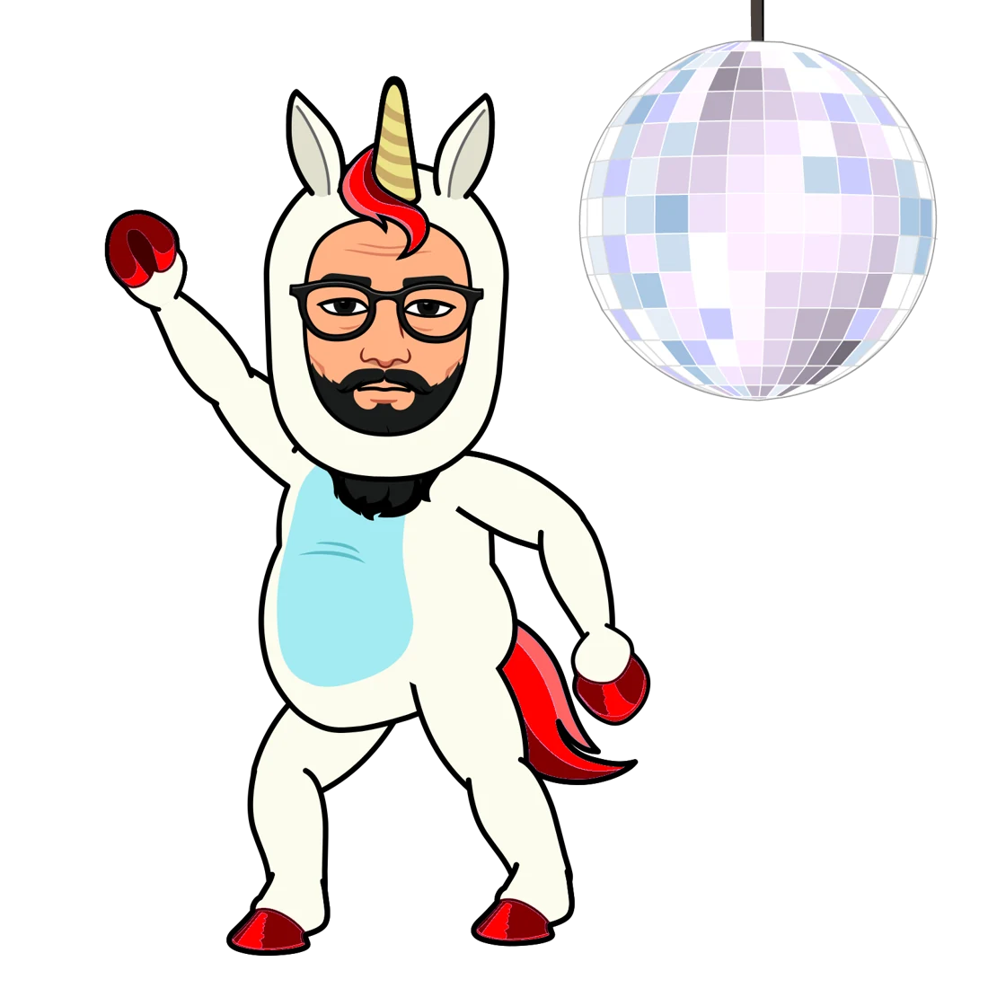 Marvin sotto una disco ball