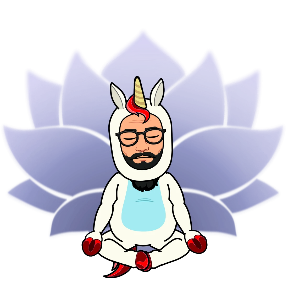 Marvin medita su un fiore di loto