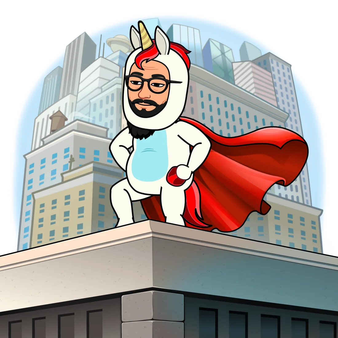 Super Marvin con mantello rosso